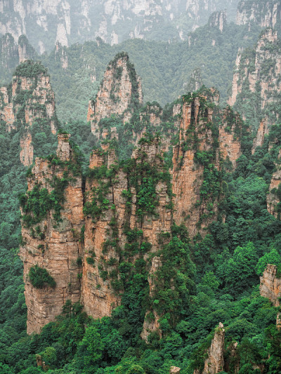 中国湖南张家界国家森林公园武陵源风景区天子山柱岩溶