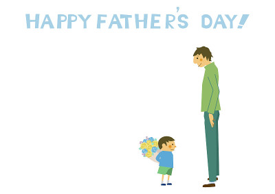 Father and children clip art. Illustration for Fat
