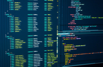 Java代码。软件编程代码。摘要计算机脚本代码。屏幕上的编程代码。Vue js、标记