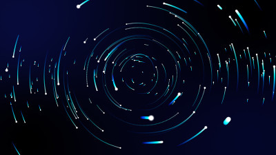 移动动力蓝星星系在圆，未来动力能源技术和创新理念。