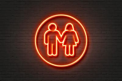 霓虹灯图标男人女人
