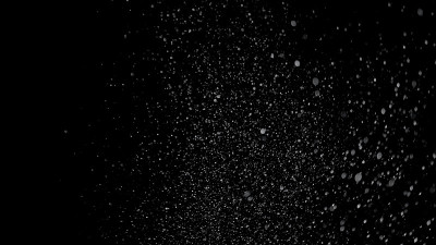 黑色背景上真正的雪花