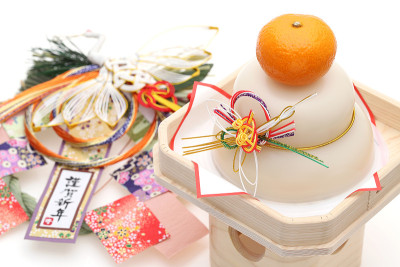 日本新年装饰鹿神麻