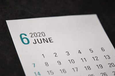 2020年6月日历