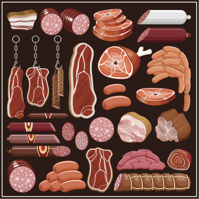 成套肉制品。