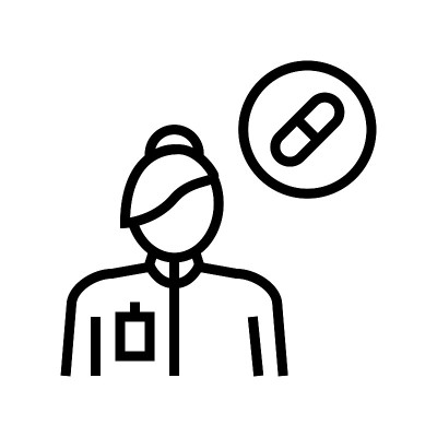 药理学医学专家线图标矢量插图