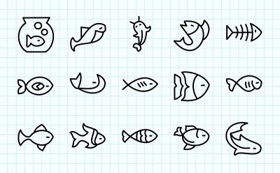 鱼涂鸦画