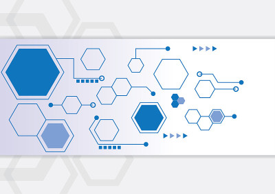 抽象的数字背景。业务增长转型到数字和成功的金融技术。