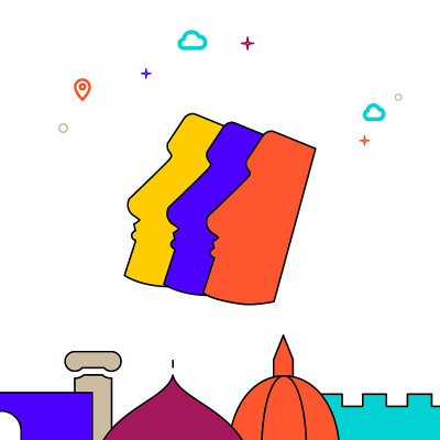 Moai, Easter Island filled line icon, simple illus