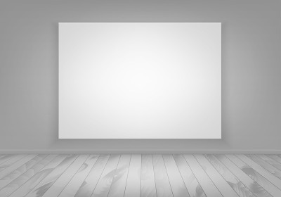 Vector Empty White Mock Up Poster Picture Frame on