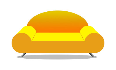 Sofa. A single piece of furniture. soft and cozy s
