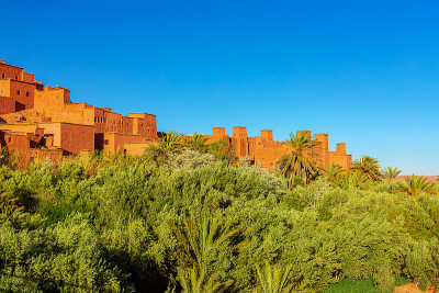 Kasbah Ait Ben Haddou在摩洛哥的阿特拉斯山脉。