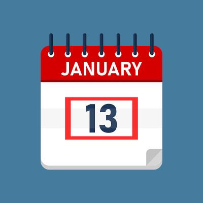 January 13 Daily Calendar