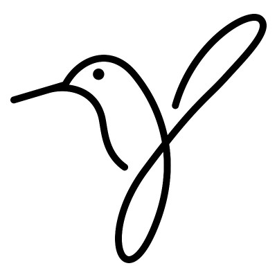 鸟Colibri简单线条图标矢量设计插图