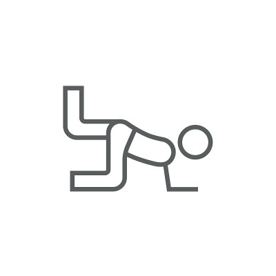男人锻炼臀部线条图标