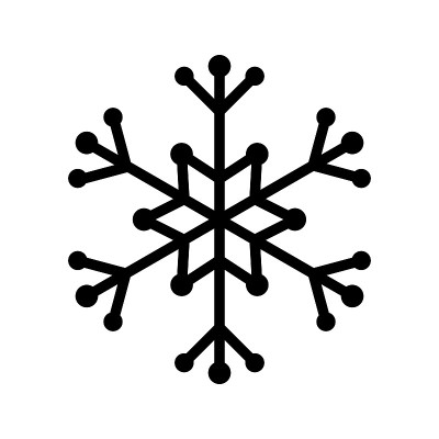 简单的雪花黑色线条