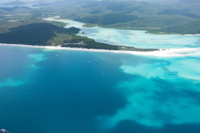 Whitehaven海滩和Whitsundays，昆士兰，澳大利亚