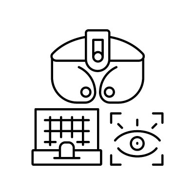 验光(综合屈光检查仪)。行图标的概念