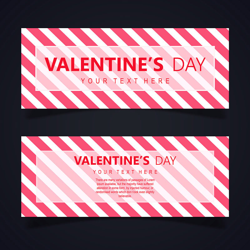 Vector Valentine's Banner Designs