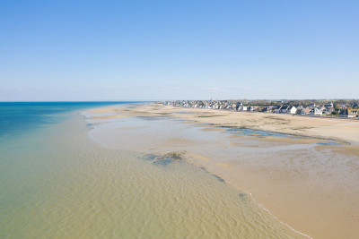在欧洲、法国、诺曼底、Arromanches les bains的Bernieres sur Mer