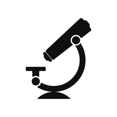 显微镜图标。矢量图