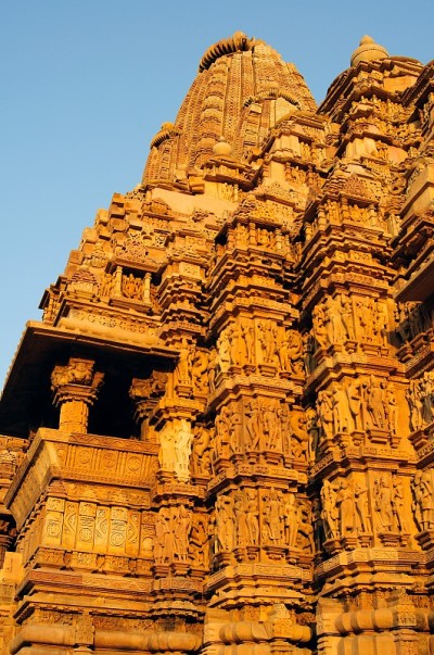 雕塑，Khajuraho，中央邦