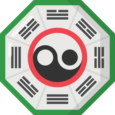 风水概念，星座矢量颜色图标设计，传统中国文化符号在白色背景，农历牛年2021 Sign，中国旅游指南