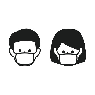一个人戴着面具的插图