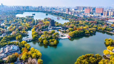 济南城市景观航拍