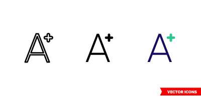 增加3种字体图标。孤立向量符号符号