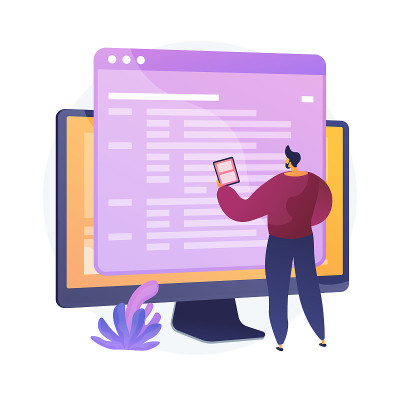 Coding and website development vector concept meta