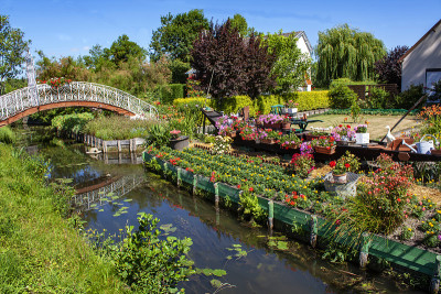 黄道十二宫。Hortillonnages。点心。Picardy。Hauts-de-France
