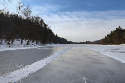 冰雪沼泽湖