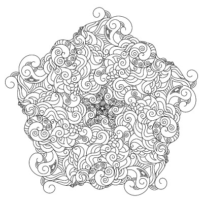 Zentangle inspired coloring page illustration with