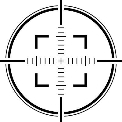 目标范围矢量插图材料