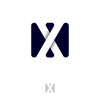 X字母像划线带阴影。两个元素组成X字母。