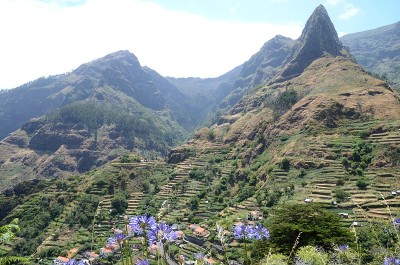 葡萄牙马德拉恩库米达山口的梯田景观