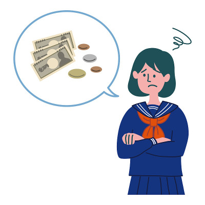 女学生手势钱