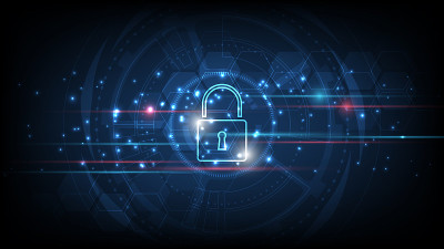 挂锁安全网络数字概念抽象技术背景保护系统创新矢量说明