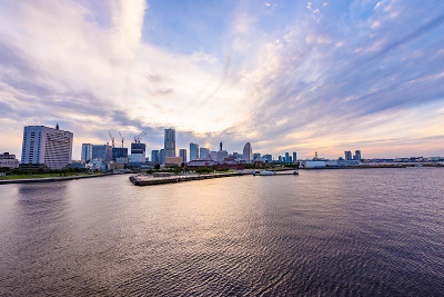 横滨城市天际线，日本。