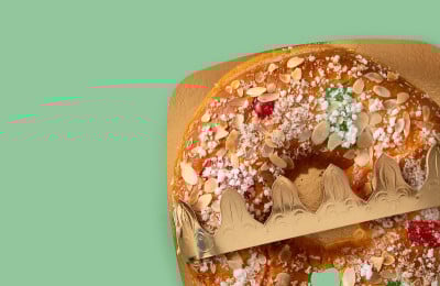 西班牙典型的主显节蛋糕“Roscon de Reyes”