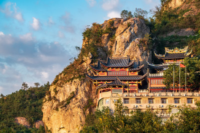 温州瓯江道观古建筑景观
