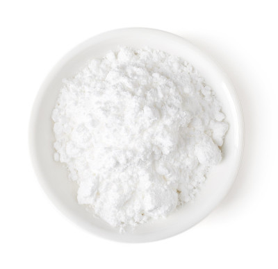 白底白糖粉碗，俯视图