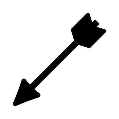 单箭头孤立矢量插图。