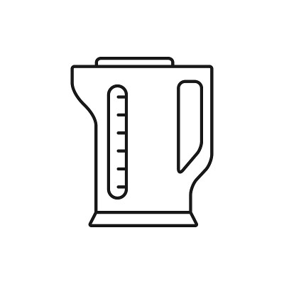 矢量轮廓图标的电水壶