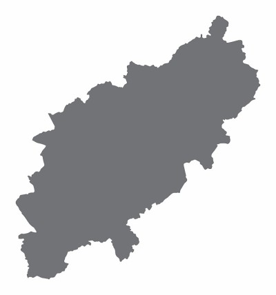 北安普敦郡剪影地图