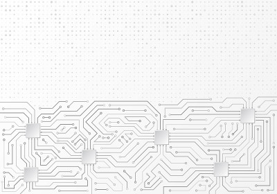 电路板矢量插图。