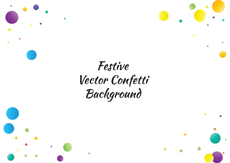 Festive color round confetti background. Abstract 