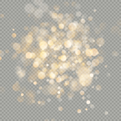 Effect of bokeh circles isolated on transparent ba