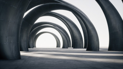产品展示的空白空间，背景为抽象结构。